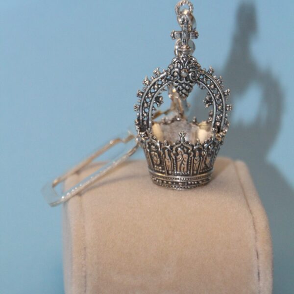 Llavero Corona Virgen de Araceli en plata