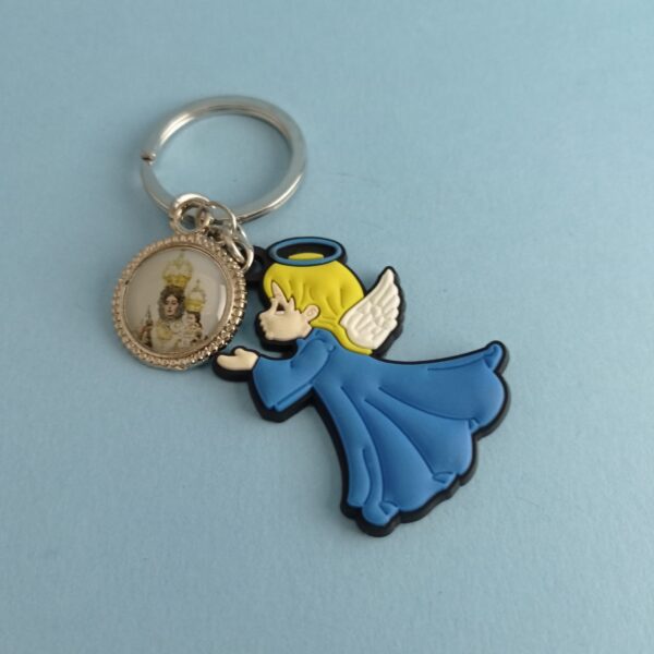 Llavero ángel de caucho